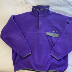Patagonia men’s XL purple synchilla snap pullover